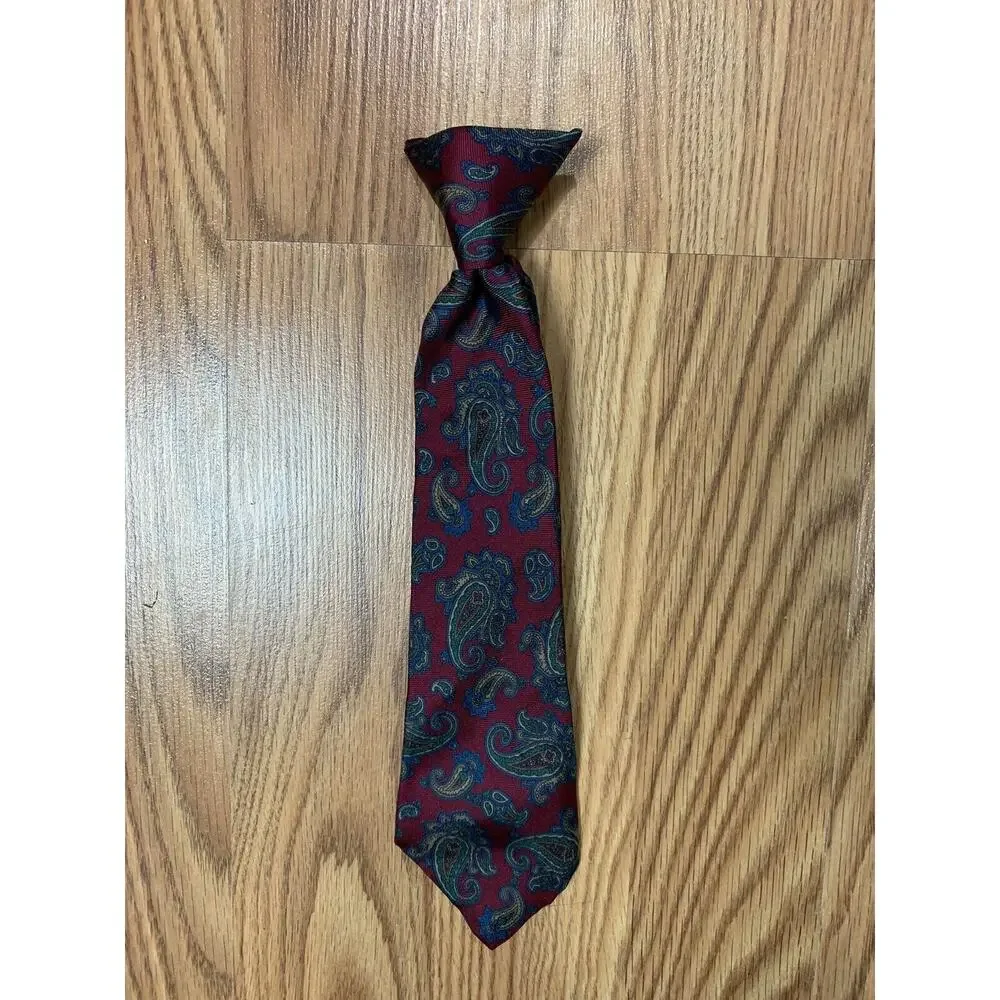 Rare Christian Dior Jeune Homme Kids Junior Clip on Necktie 100% Silk LNWOT